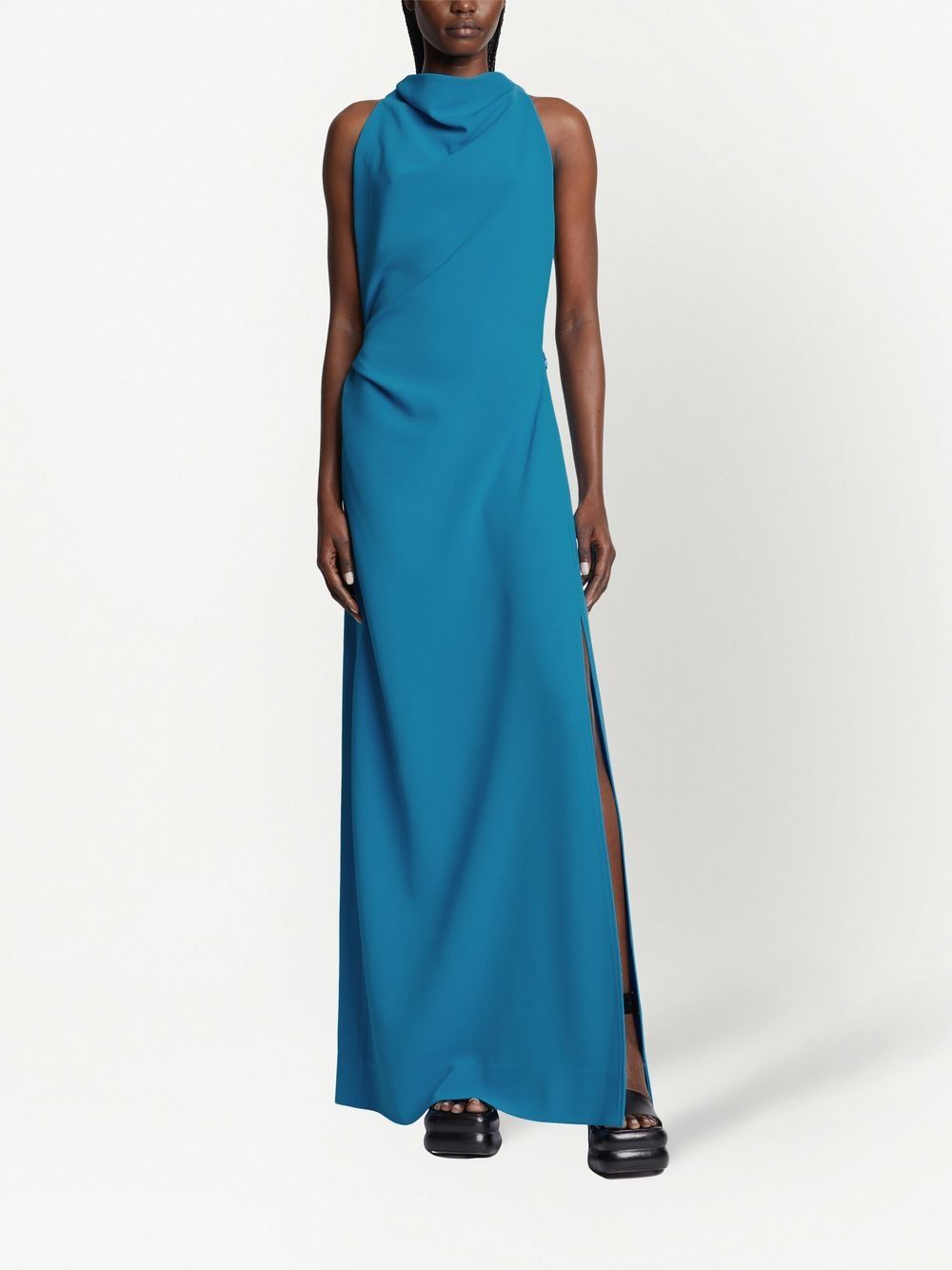 Proenza Schouler Maxi-jurk met hoge col - Blauw