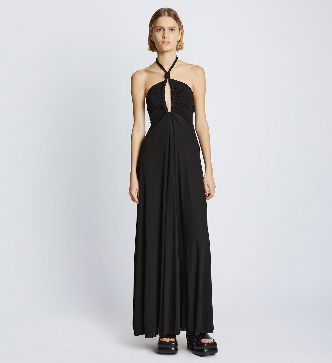 Matte Jersey Halter Dress