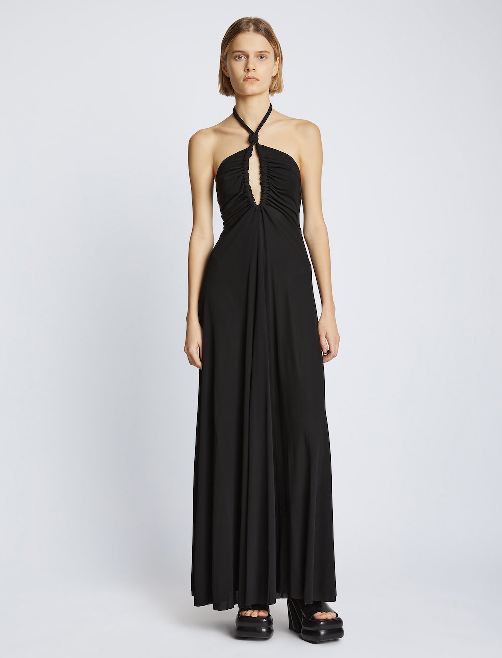 Matte Jersey Halter Dress