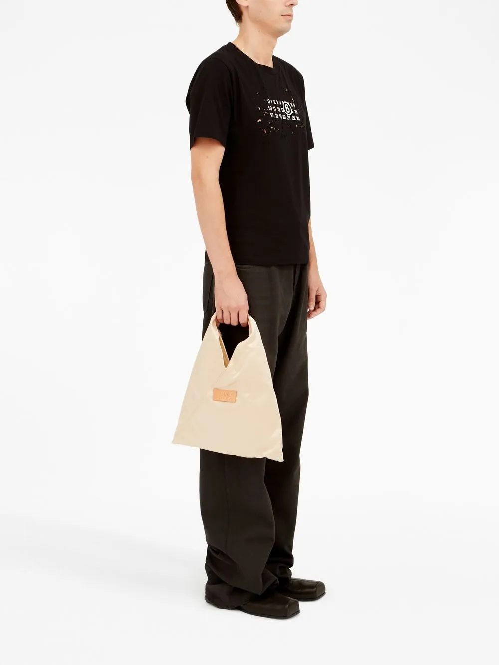 MM6 Maison Margiela Shopper met logopatch - Beige