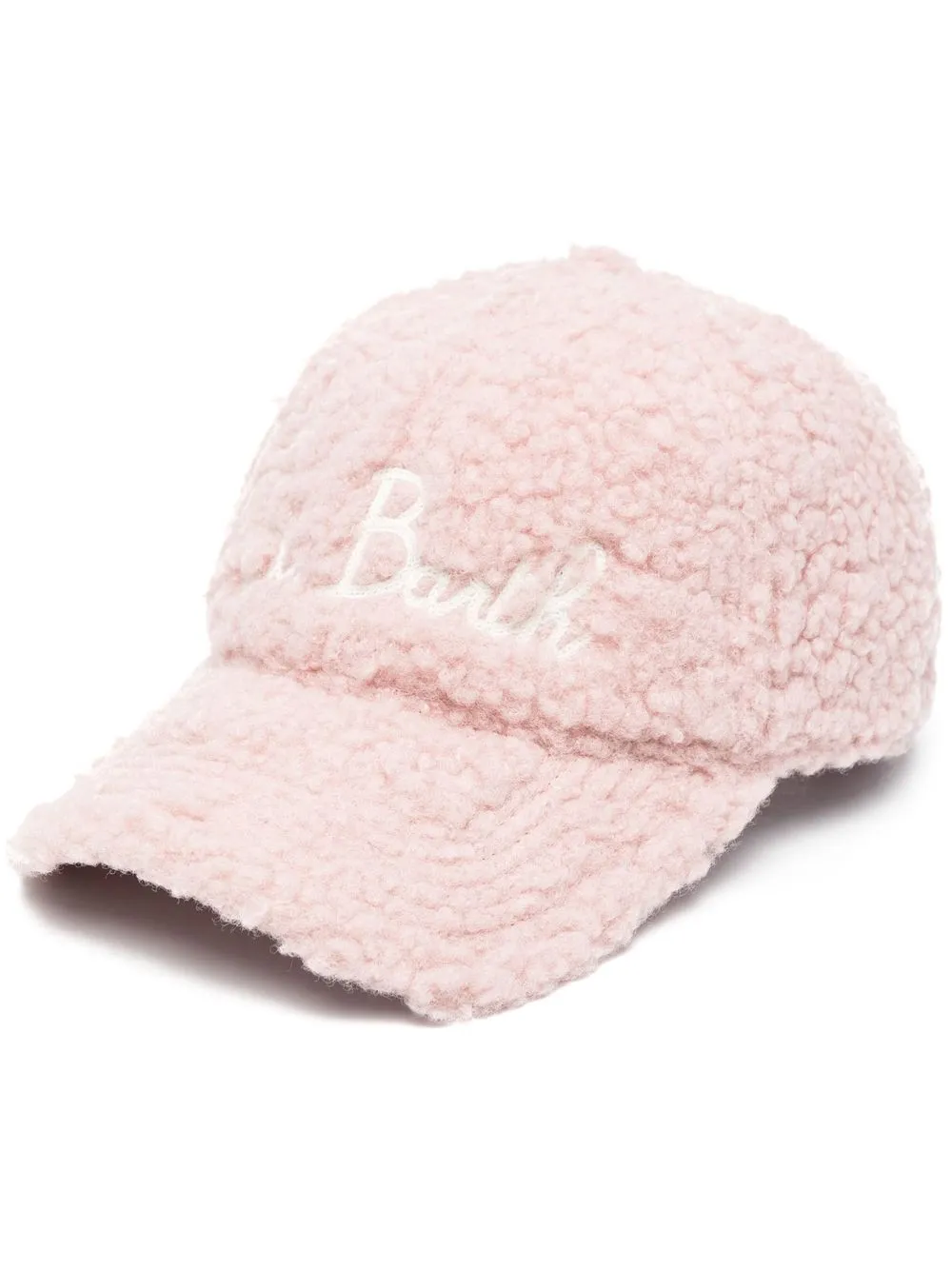 

MC2 Saint Barth logo-print faux-shearling baseball hat - Pink