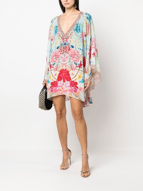 Camilla graphic-print Kaftan Dress - Farfetch