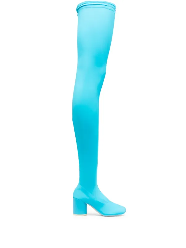 Light blue outlet thigh high stockings