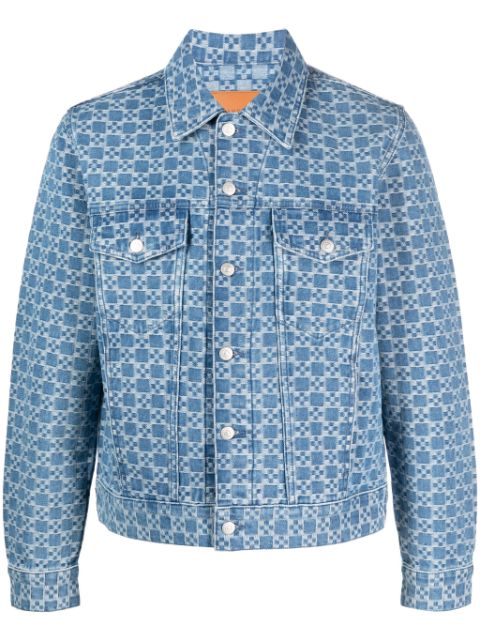 Louis Vuitton x Supreme Jacquard Denim Chore Coat | Size 50, Apparel in Patterned/Brown