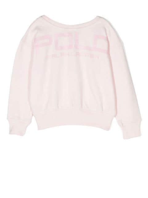 rear logo-print detail sweatshirt