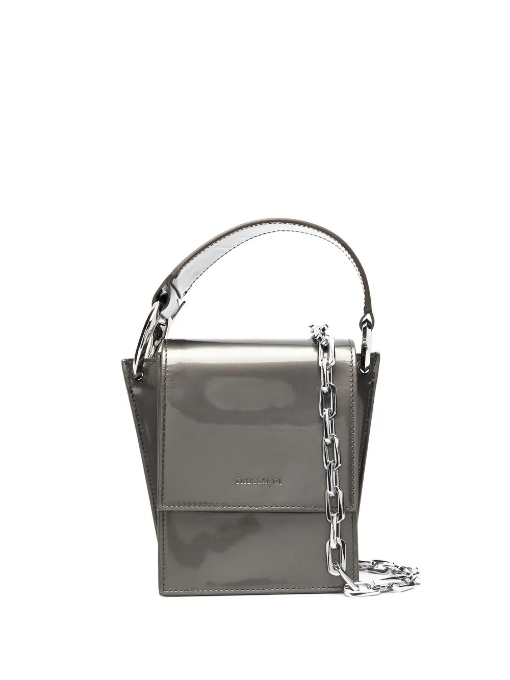 

Trussardi embossed-logo tote bag - Grey