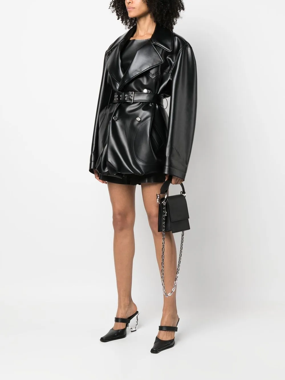 Trussardi Schoudertas met logo-reliëf - Zwart