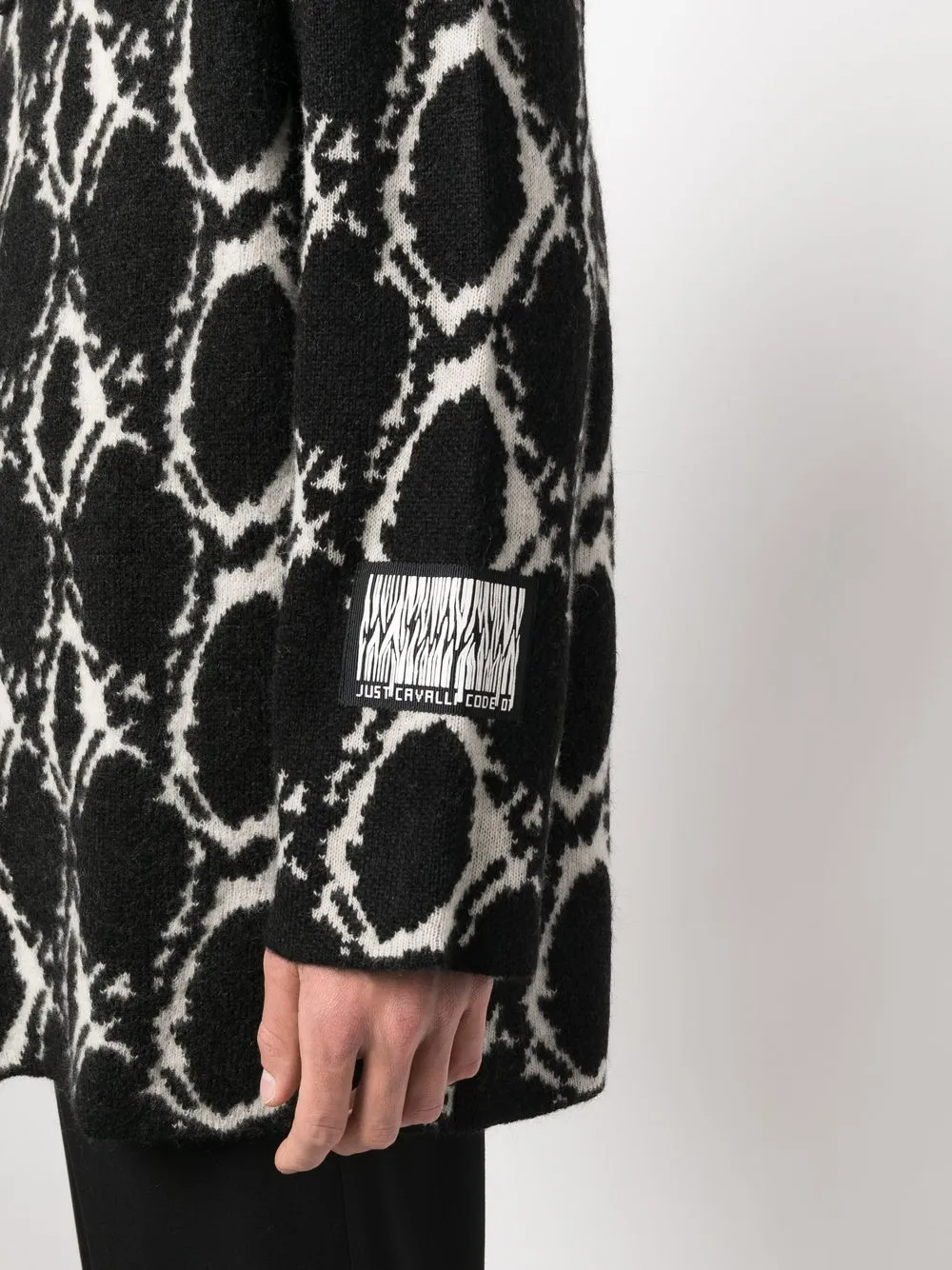 JUST CAVALLI 抽象图案针织开衫