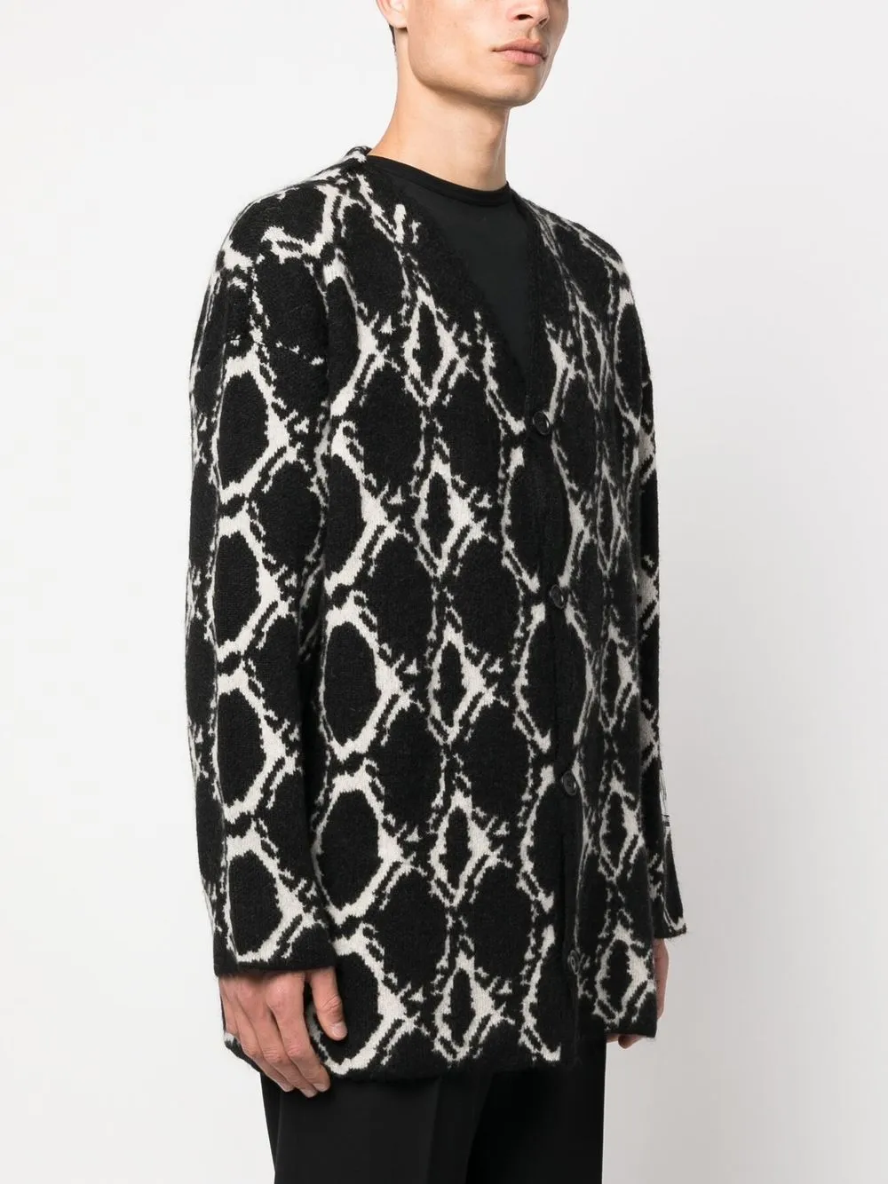 JUST CAVALLI 抽象图案针织开衫