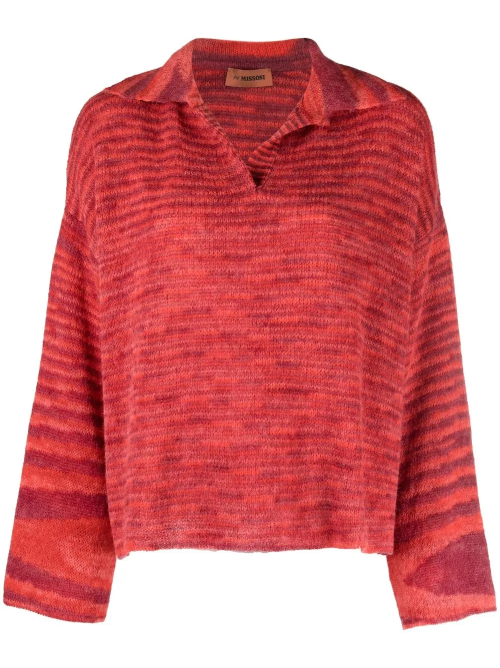 

Missoni melange-effect knit jumper - Red