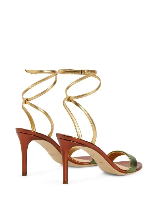 Giuseppe Zanotti 85mm Erwan Sandals Green FARFETCH MY