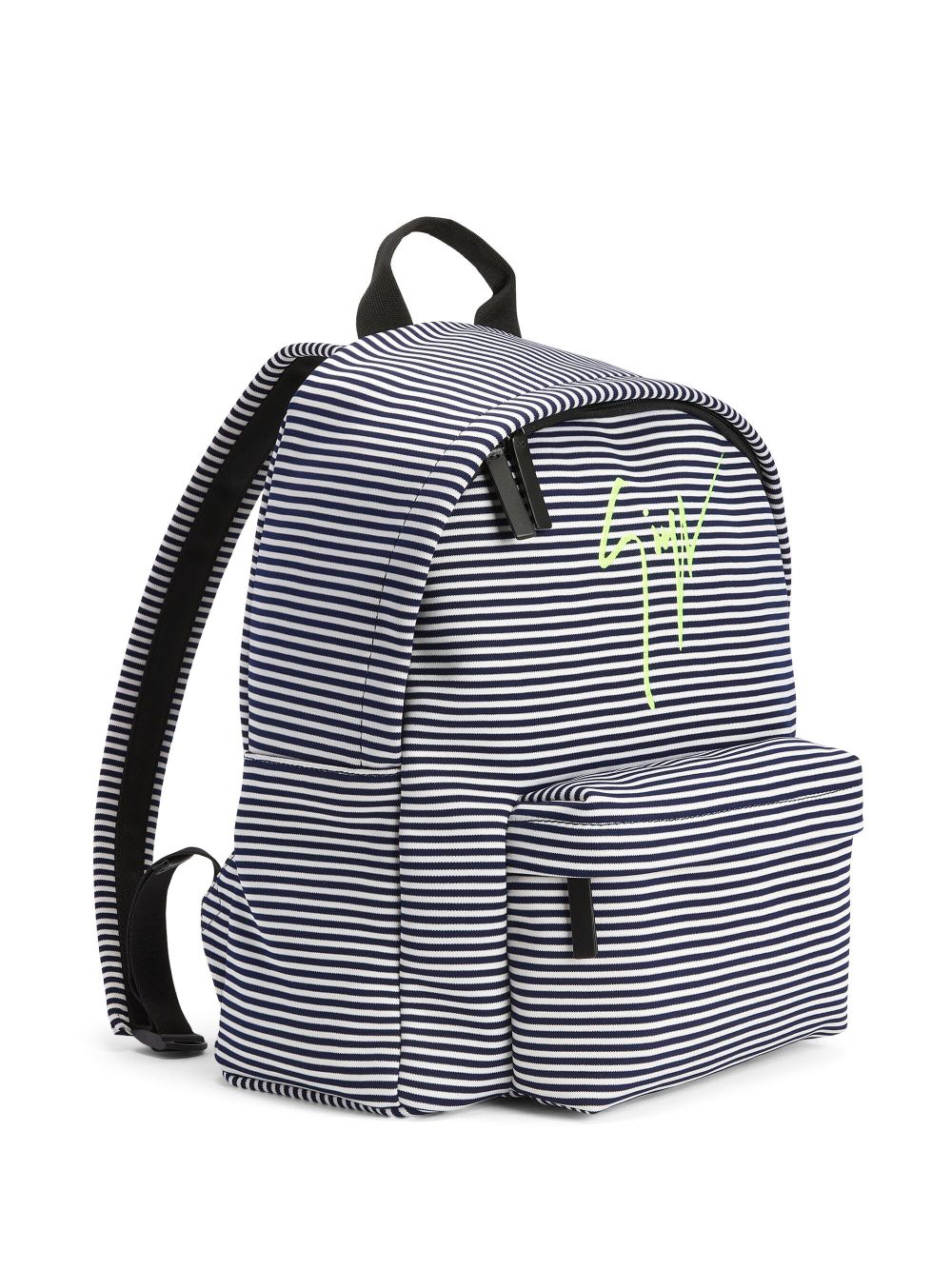 Shop Giuseppe Zanotti Logo-print Striped Backpack In Weiss