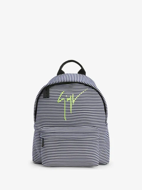 Giuseppe Zanotti mochila Bud con rayas estampadas y logo