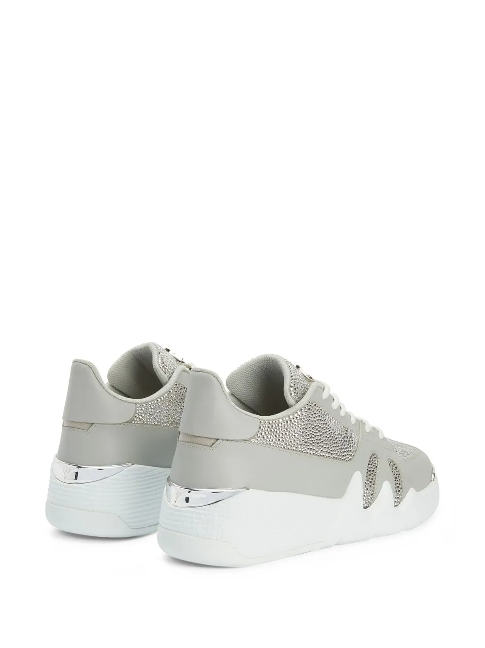 Giuseppe Zanotti Talon crystal-embellished low-top sneakers Grey