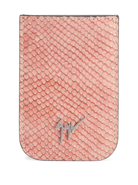 Giuseppe Zanotti Albert snakeskin effect cardholder