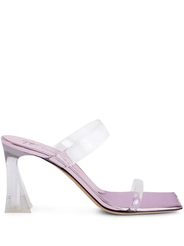 Giuseppe Zanotti 85mm Flaminia Plexi Sandals | Pink | FARFETCH UK