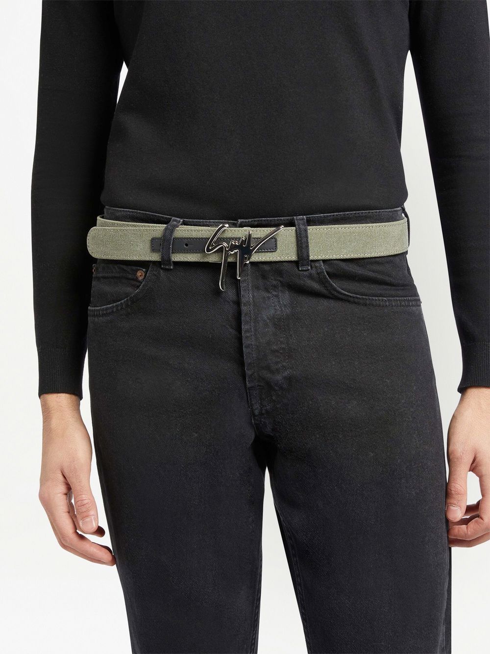 Shop Giuseppe Zanotti Giuseppe Logo-buckle Belt In Green