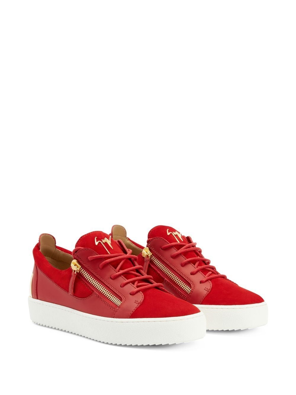 Shop Giuseppe Zanotti Frankie Low-top Sneakers In Red