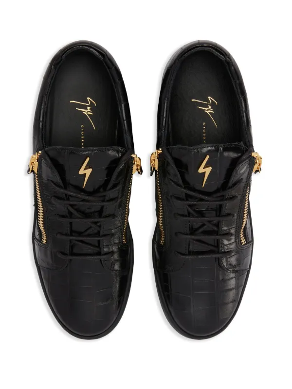 【関税込み】Giuseppe Zanotti ブラック Frankie スニーカー FRANKIE - Low top sneakers - Black | Giuseppe Zanotti - USA