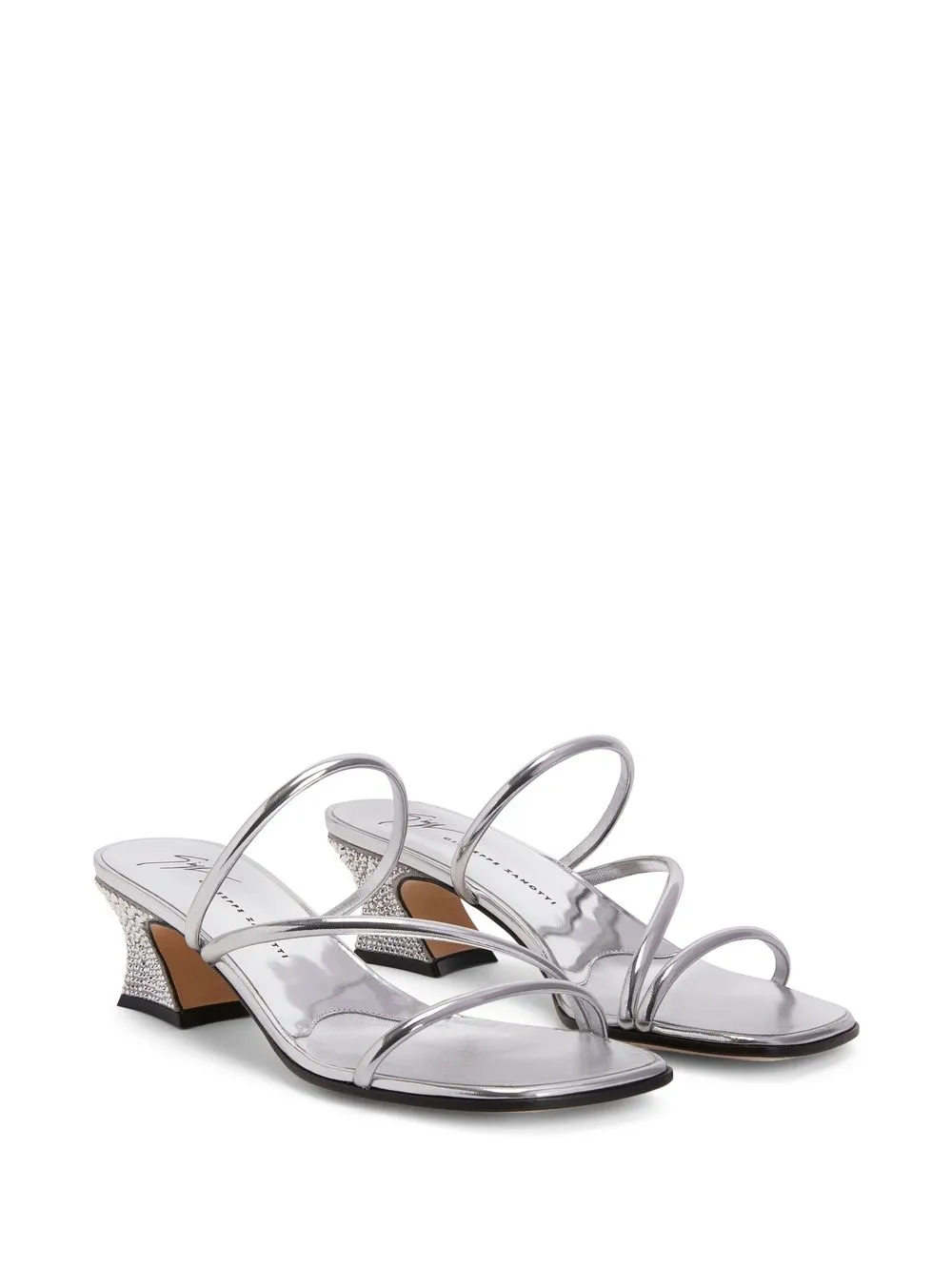Giuseppe Zanotti Aude Strass heeled sandals Grey