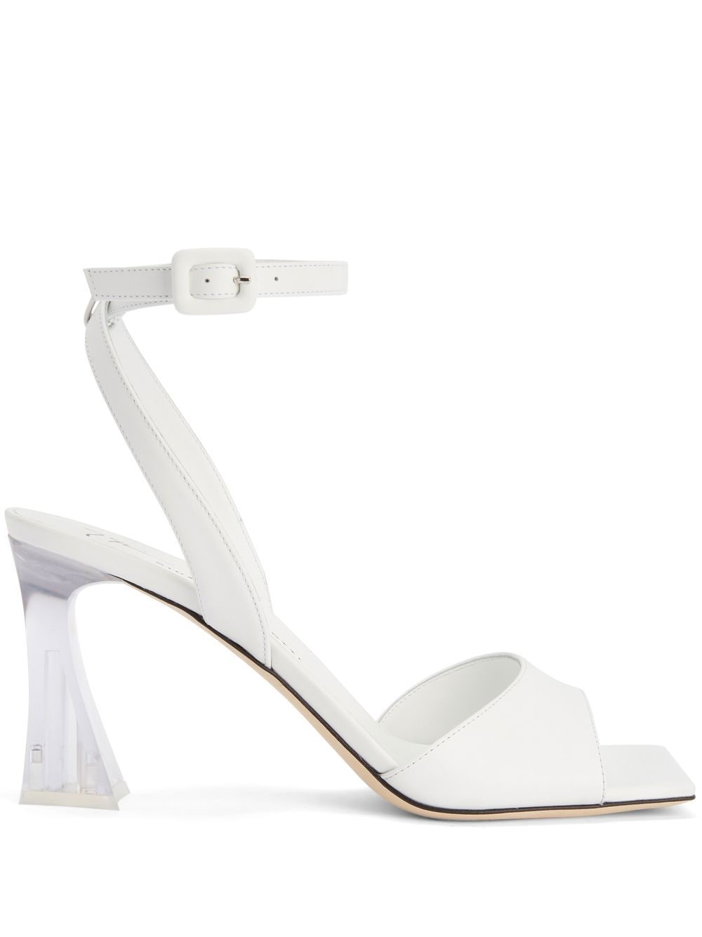 Shop Giuseppe Zanotti Vestaa Transparent-heel Sandals In White