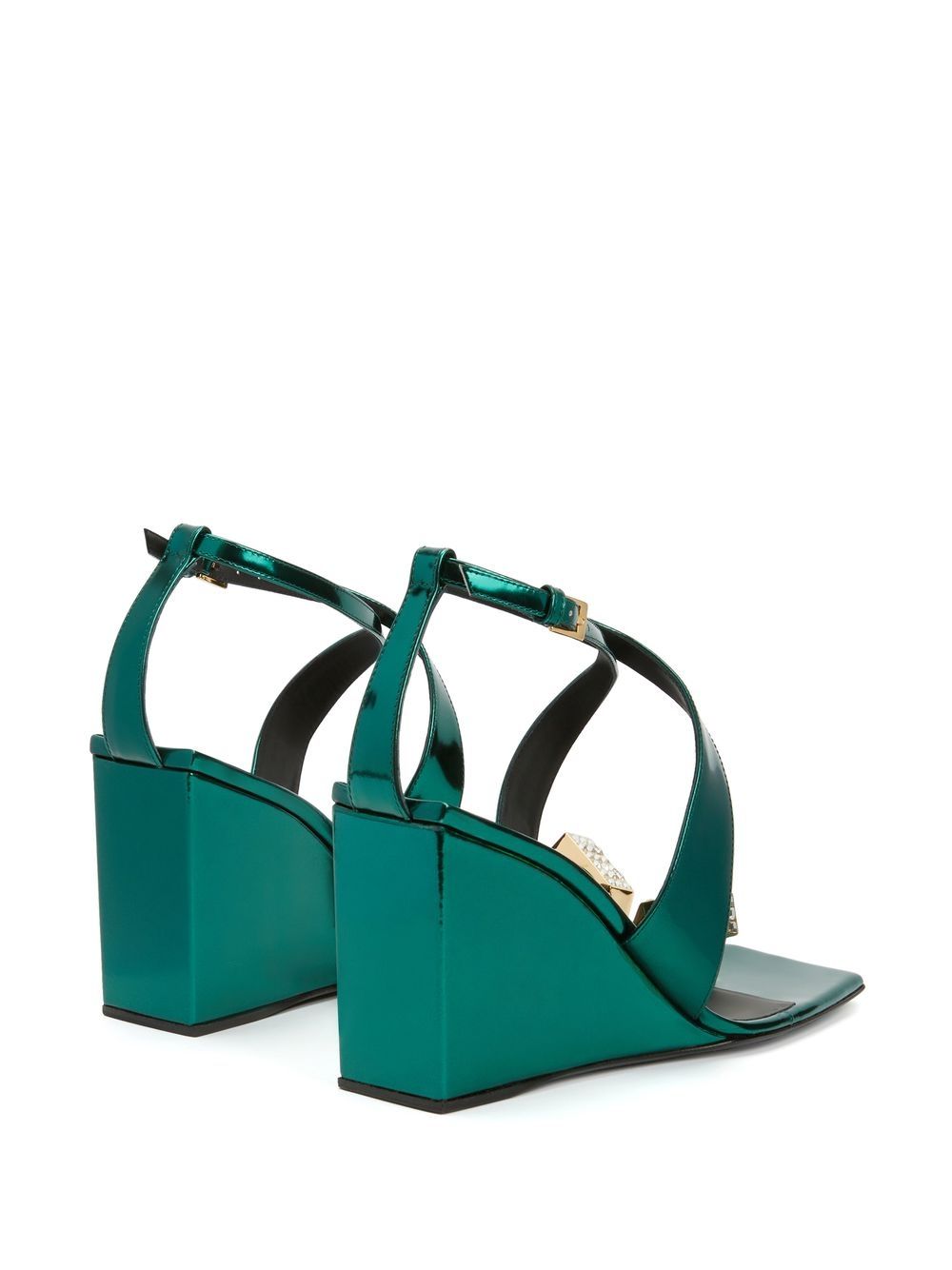 Shop Giuseppe Zanotti Nihao Ring 105mm Sandals In Green