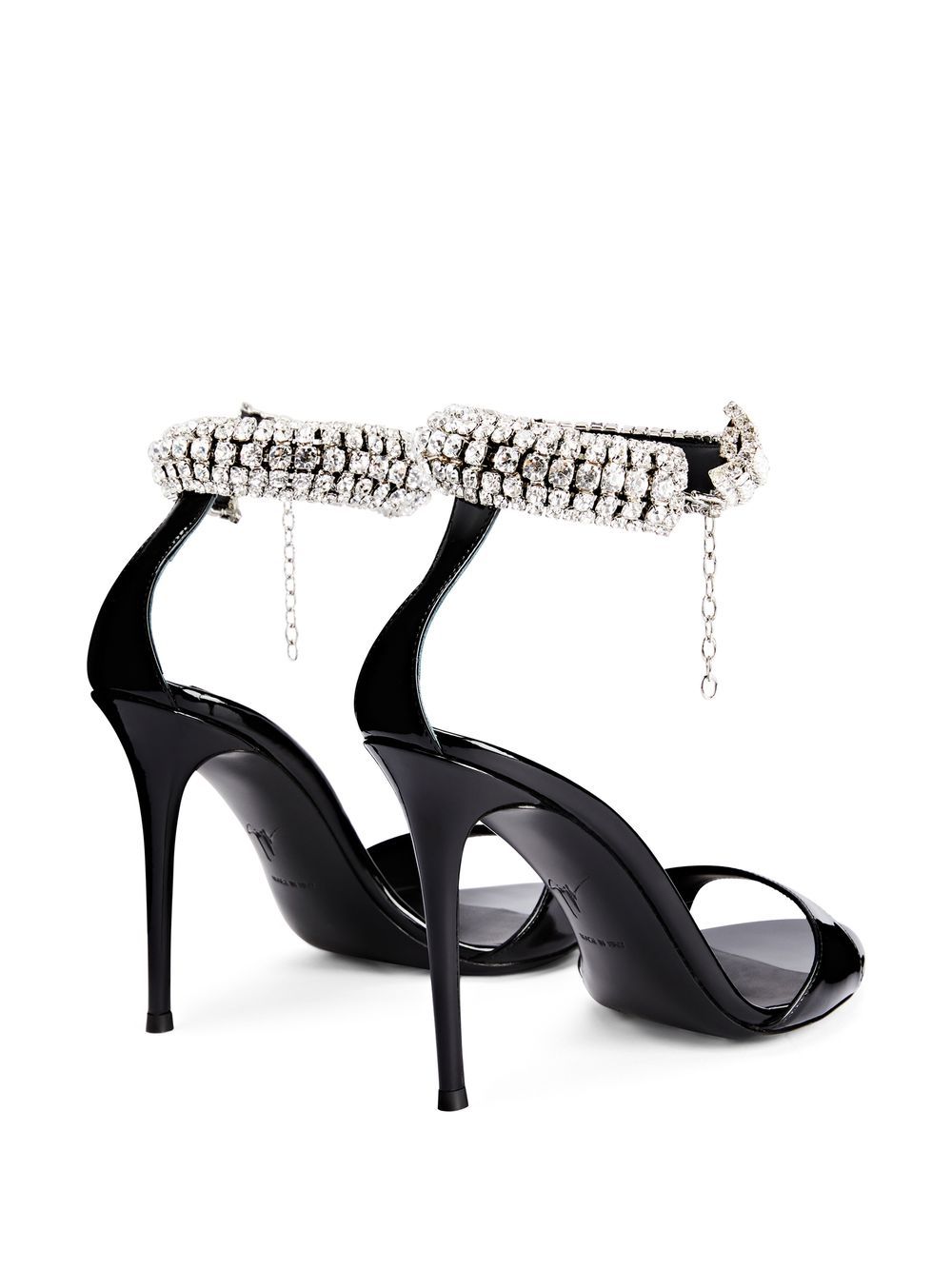 Shop Giuseppe Zanotti Intriigo Bijoux 90mm Sandals In Black