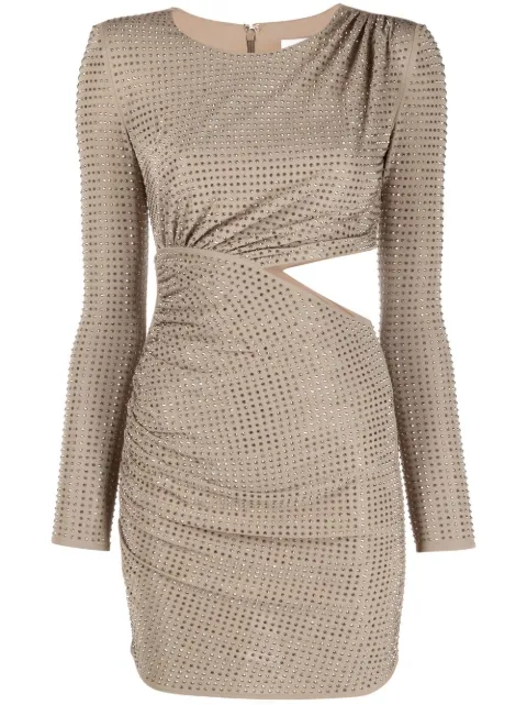 Self-Portrait rhinestone-embellished mini dress