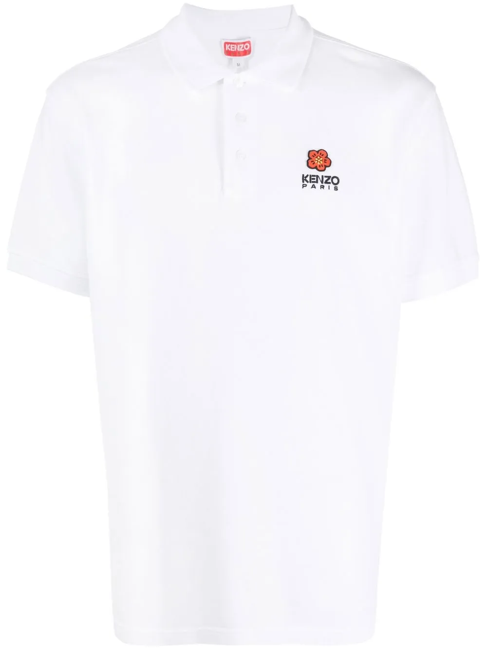 

Kenzo embroidered logo organic-cotton polo shirt - White
