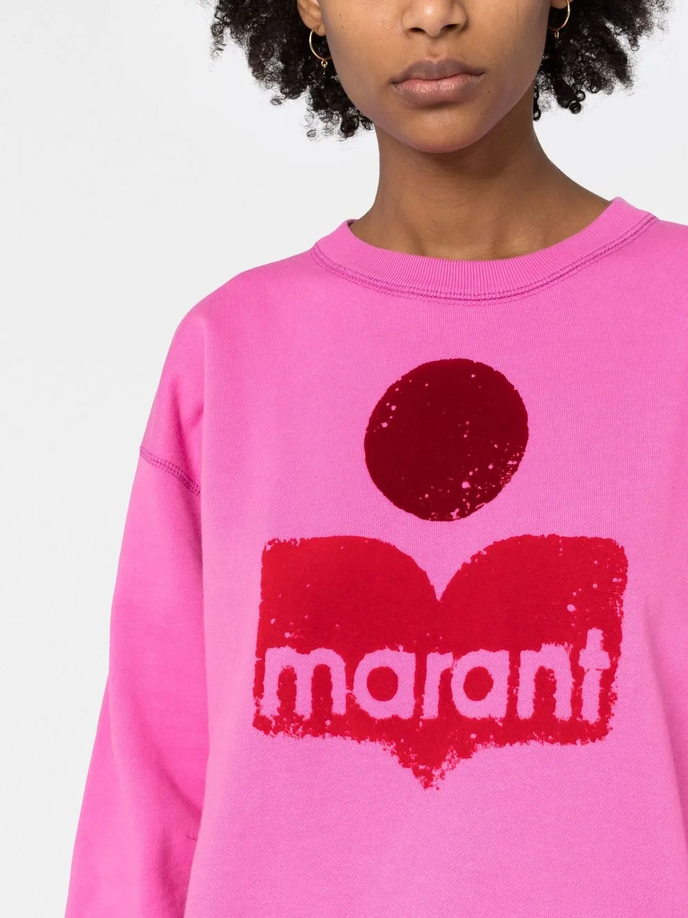 ISABEL MARANT ÉTOILE MOBYLI LOGO植绒卫衣