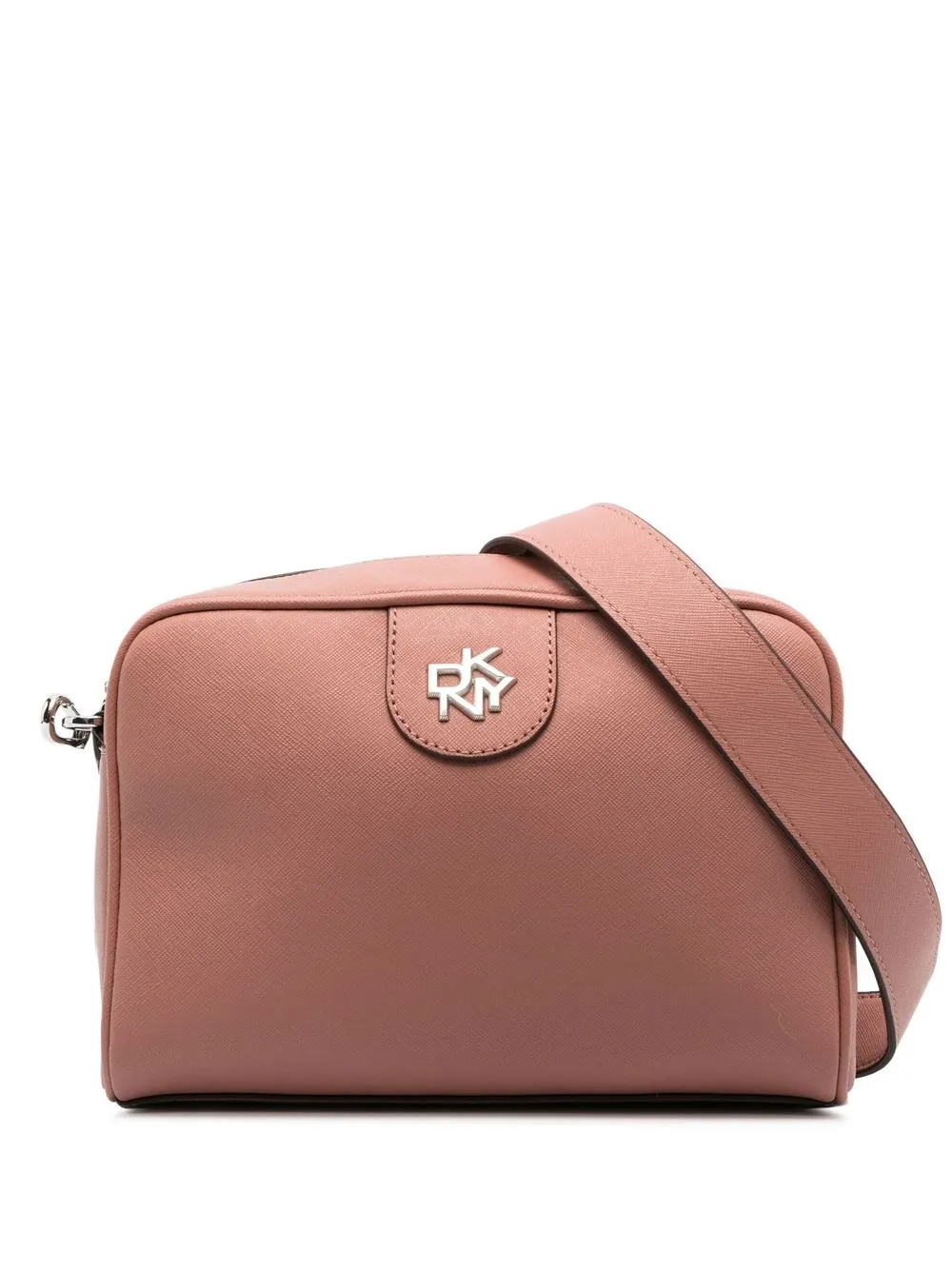 

DKNY bolsa de hombro con placa del logo - Rosado