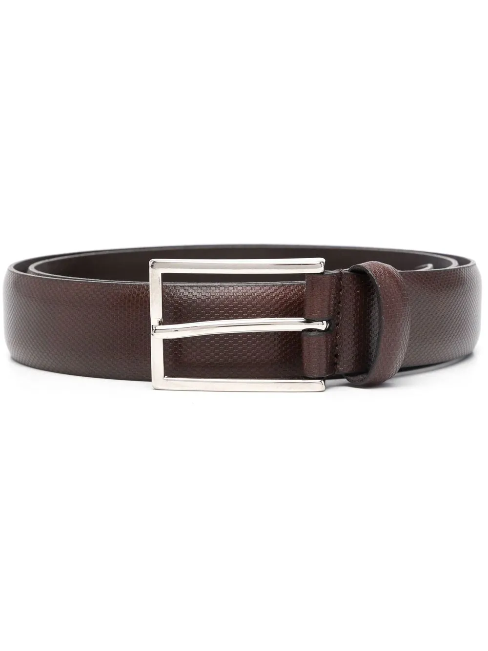 

D4.0 buckle-fastening leather belt - Brown