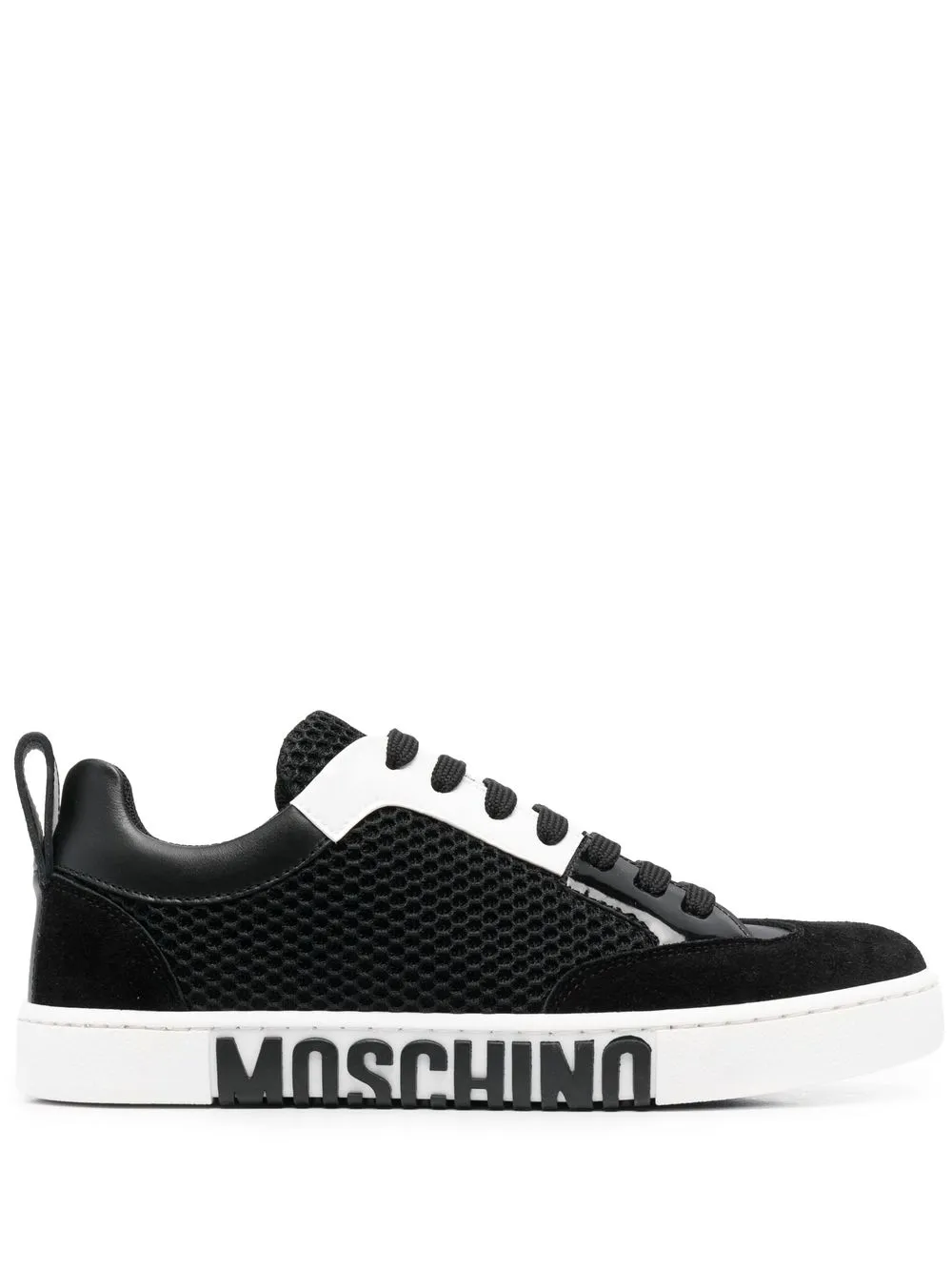 

Moschino tenis con logo en relieve - Negro