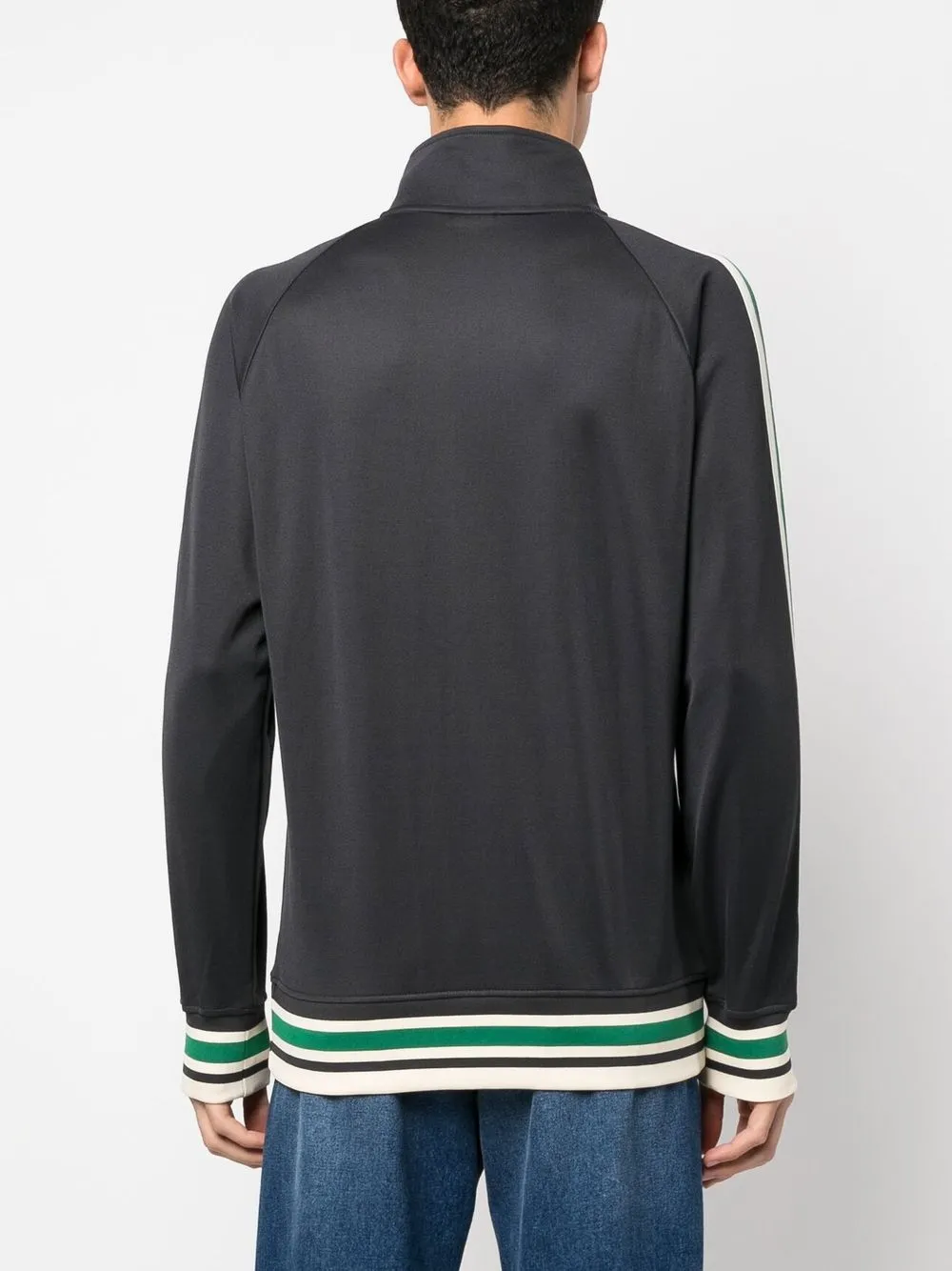 NEW BALANCE STRIPE-DETAIL ZIP-UP JACKET