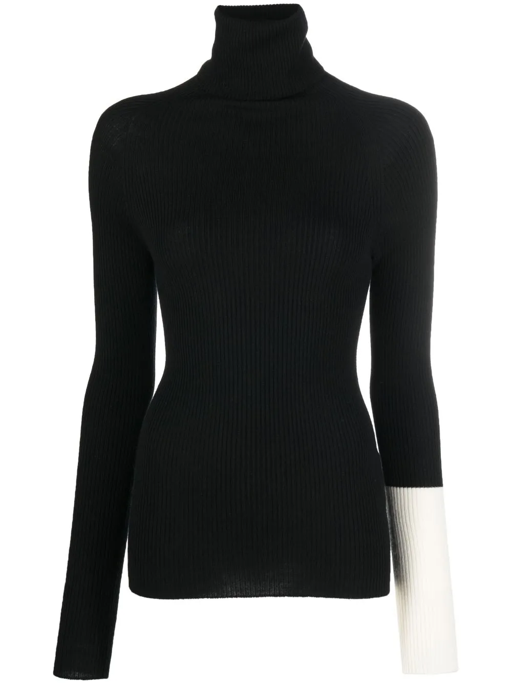 

Yohji Yamamoto ribbed-knit roll neck top - Black