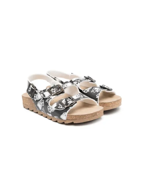 Monnalisa sandalias con estampado gráfico