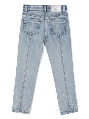 star-embellished denim jeans