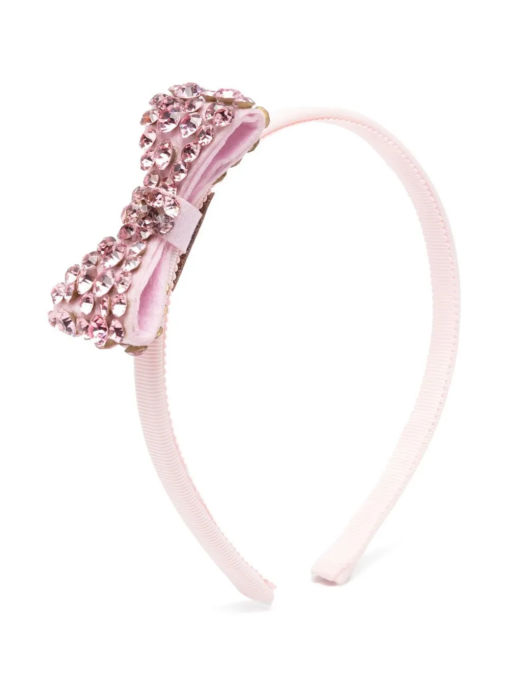 

Monnalisa rhinestone-embellished bow head band - Pink