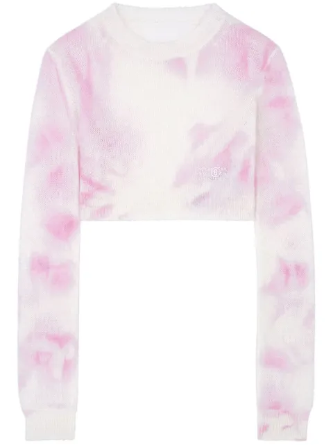 MM6 Maison Margiela tie-dye cropped jumper