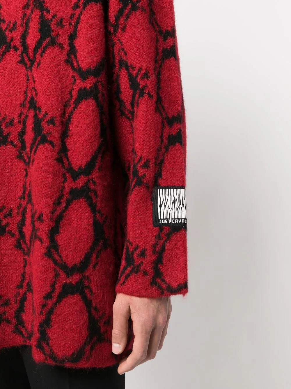 JUST CAVALLI 抽象图案针织开衫