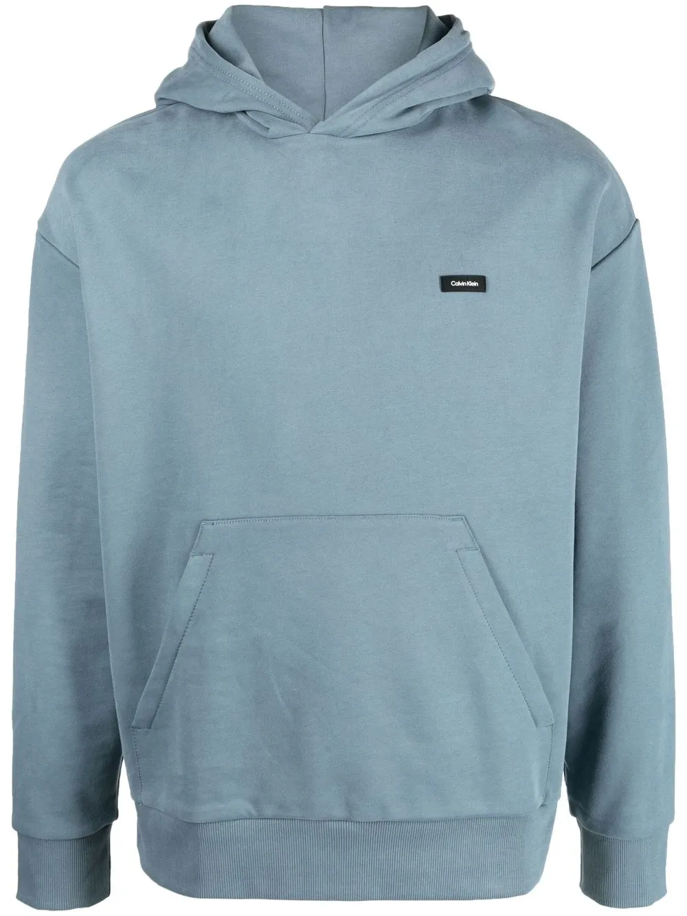 

Calvin Klein logo-patch cotton hoodie - Blue