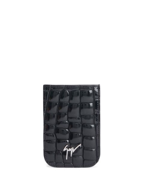 Albert crocodile-effect cardholder