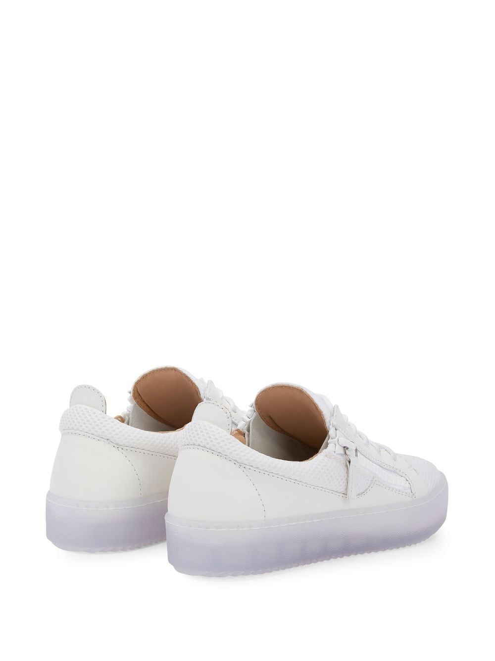 Shop Giuseppe Zanotti Gail Lace-up Sneakers In White