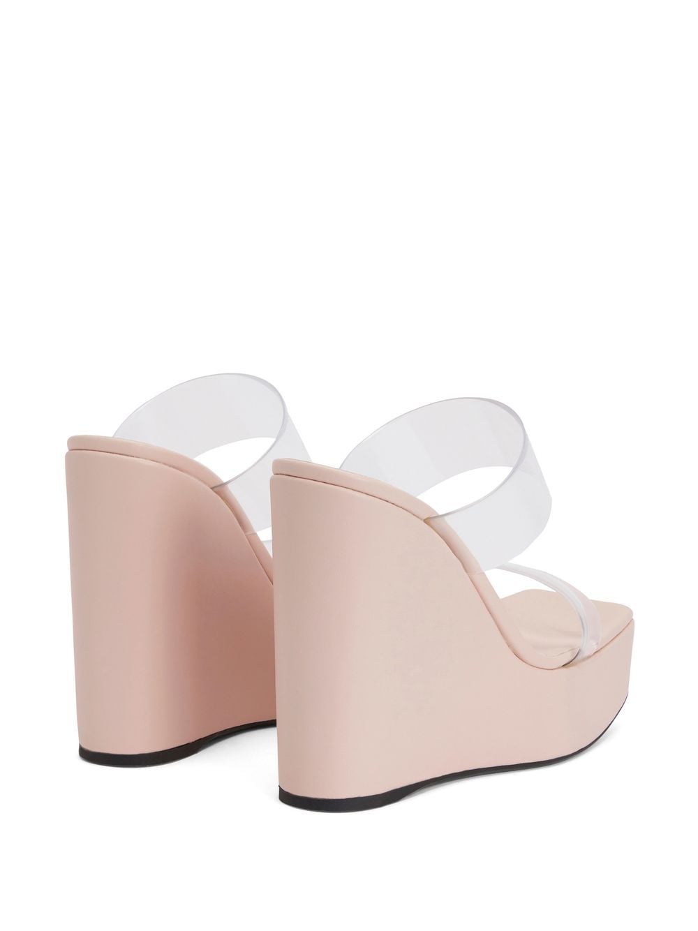 Shop Giuseppe Zanotti Meissa Plexi Wedge Sandals In Pink