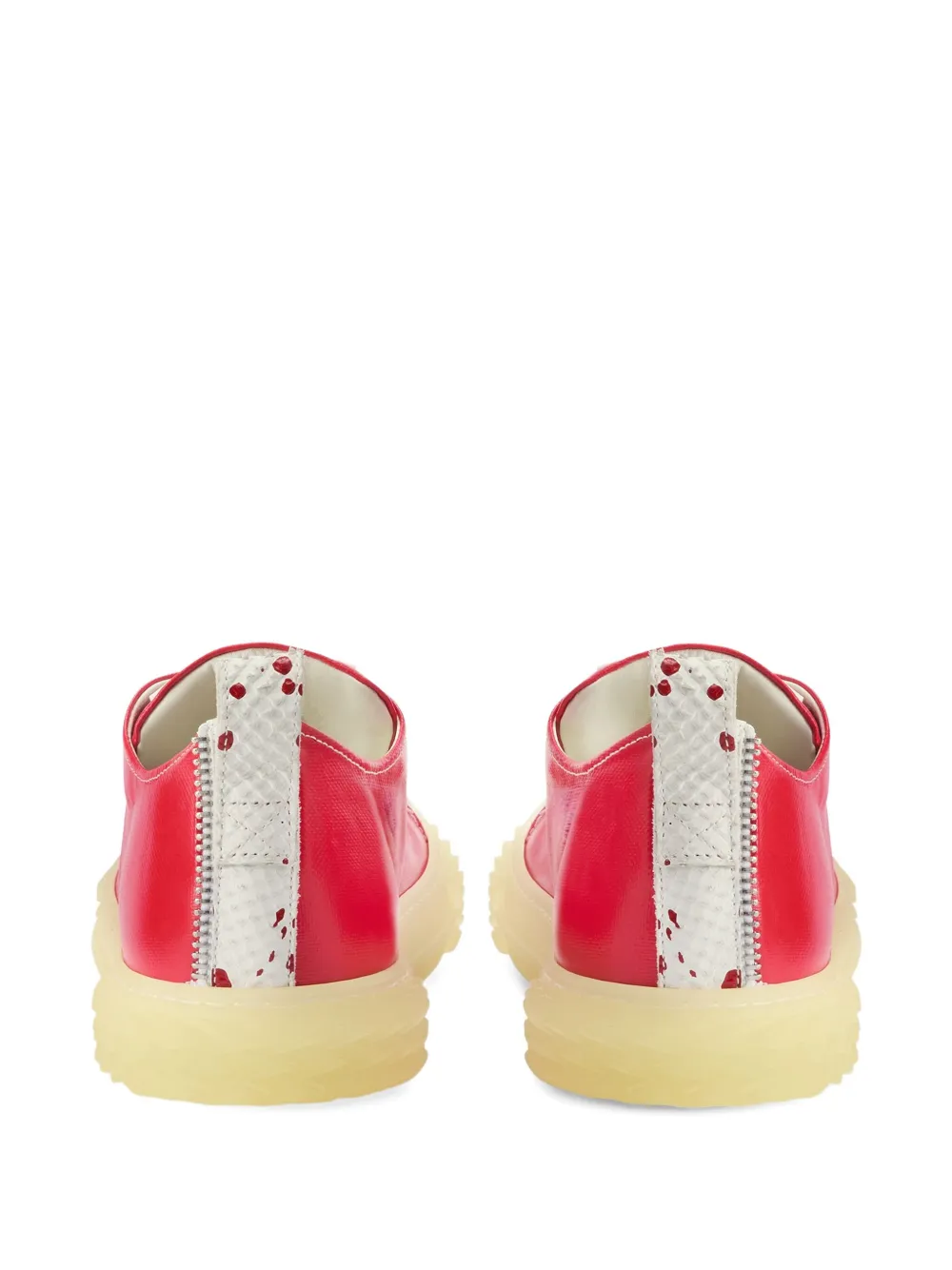 Giuseppe Zanotti Blabber snakeskin-panelled sneakers Red