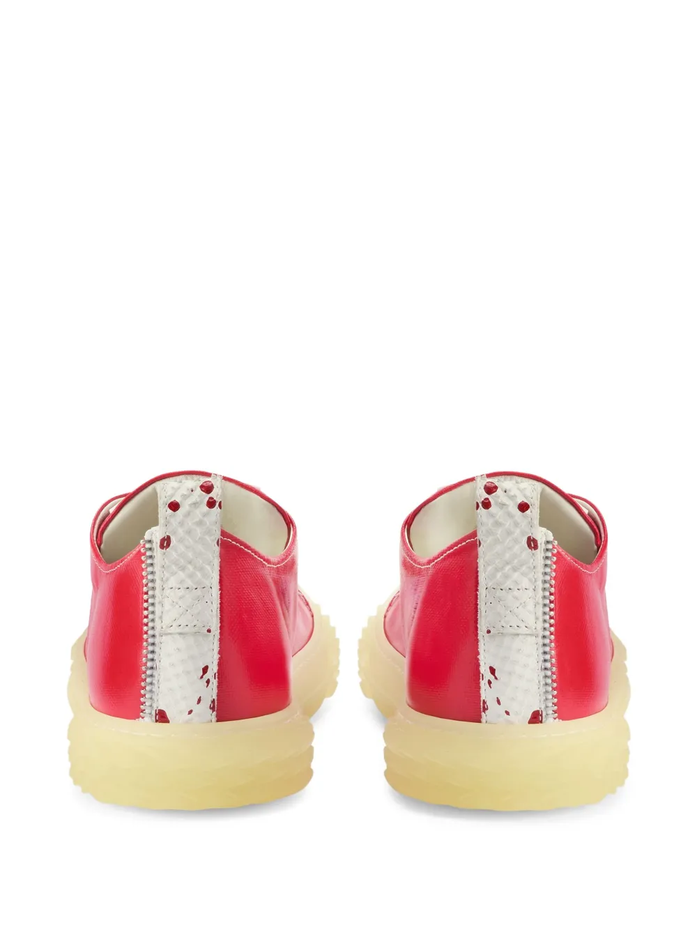 Giuseppe Zanotti Blabber snakeskin-panelled sneakers Red