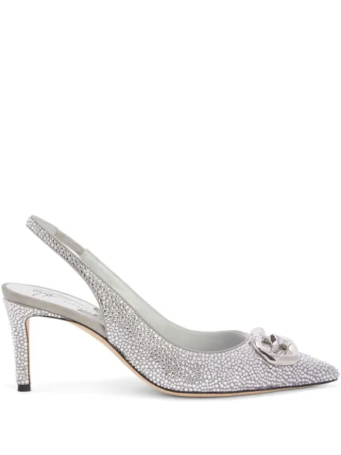 Giuseppe Zanotti Cyprienne 70mm crystal slingback pumps