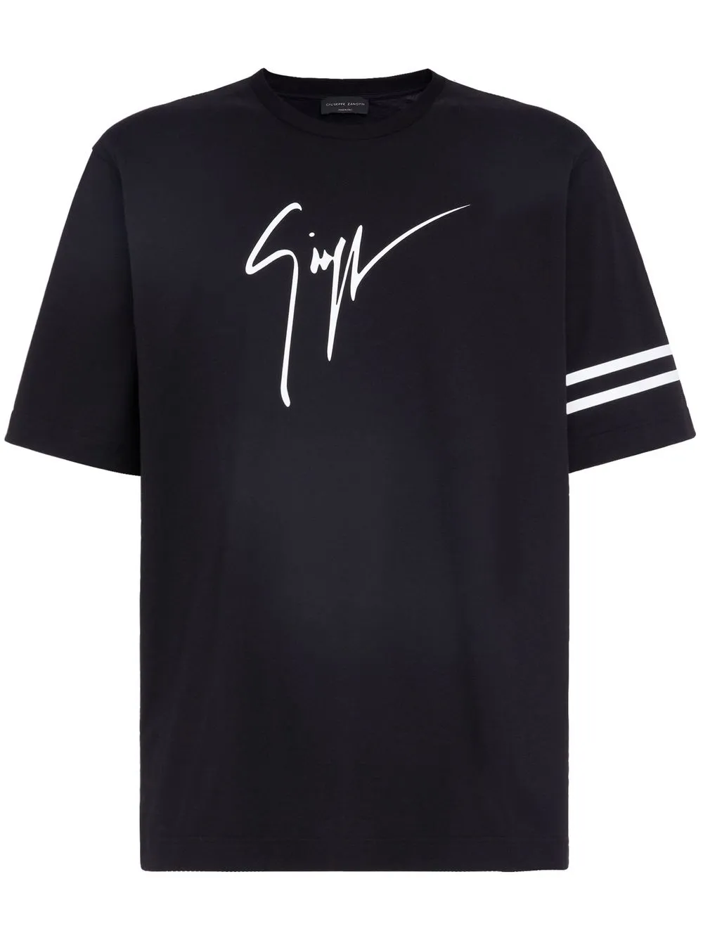 Giuseppe Zanotti Lr-38 Stripe-trim T-shirt In Black