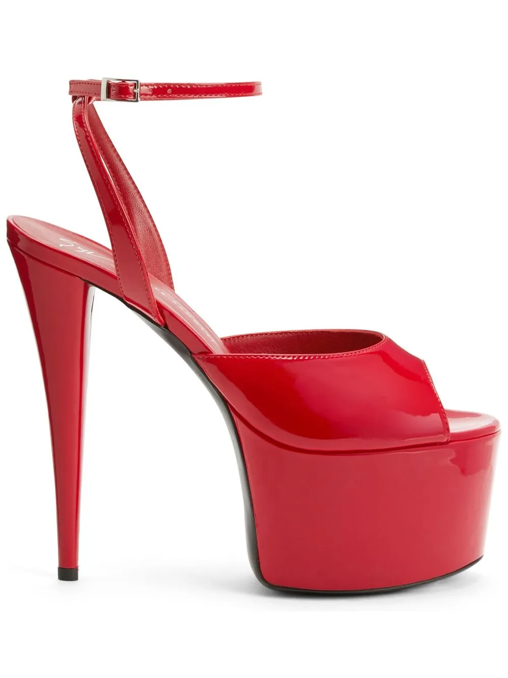 

Giuseppe Zanotti Gz Aida 60mm patent open-toe pumps - Red