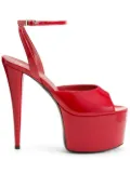 Giuseppe Zanotti Gz Aida 60mm patent open-toe pumps - Red